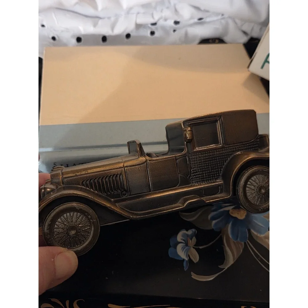 1927 Lincoln Brougham Coin Bank Antique Autos Original Box Vintage